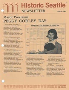 Historic Seattle Newsletter - 1981
